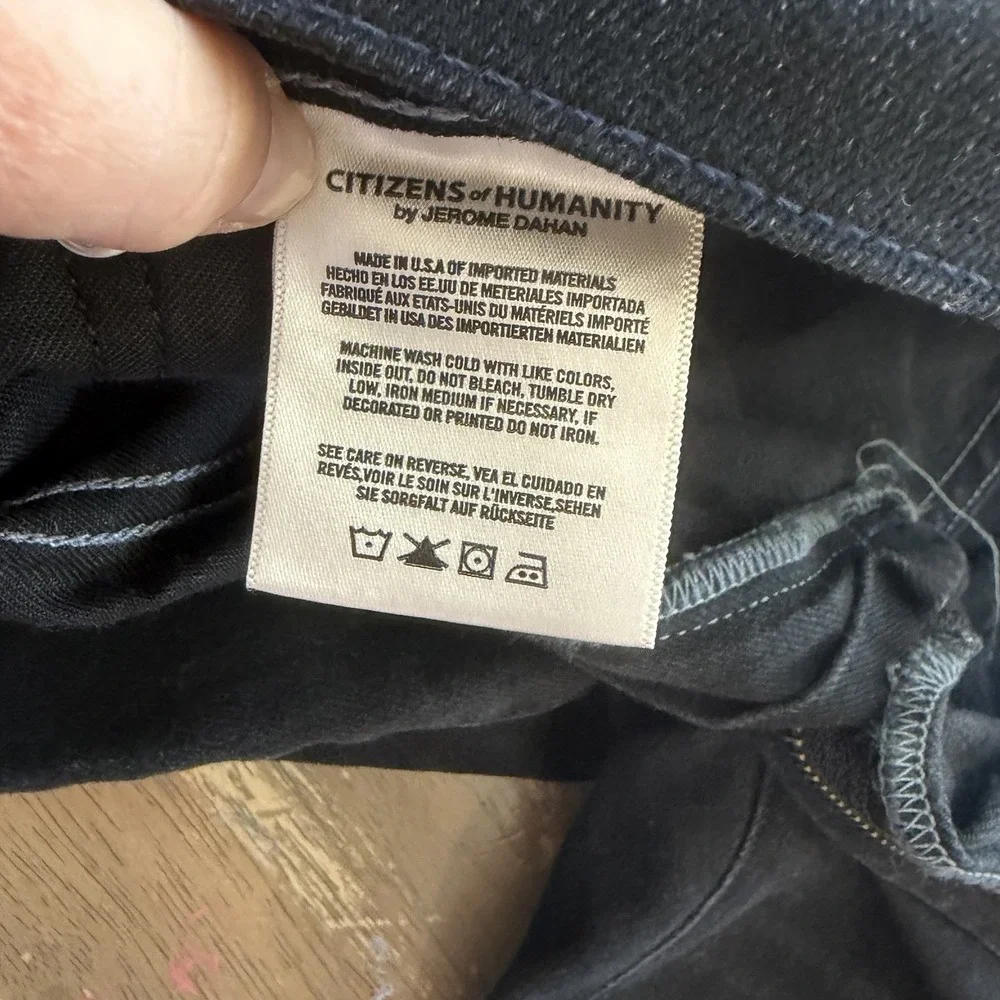 Citizens of Humanity Gage Slim Straight Jeans Black Mens 36 36x33